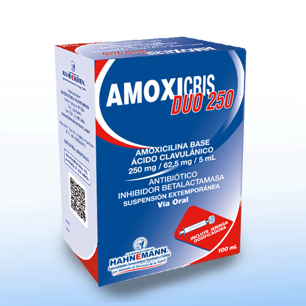 Amoxicris Duo 250 mg X 100 ml – Suspensión