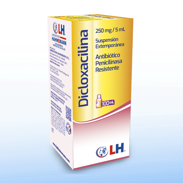 Dicloxacilina 250 mg X 100 ml -  Suspensión